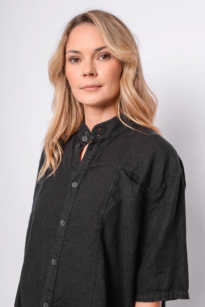 251.01.12 100% LINEN 100 BLACK