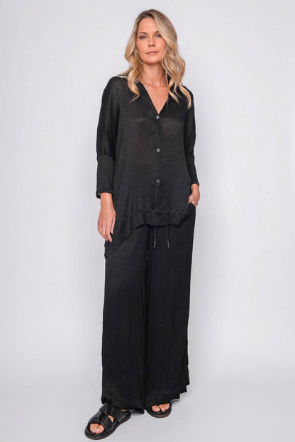 261.11.02 100% MODAL CRINKLE 100 BLACK
