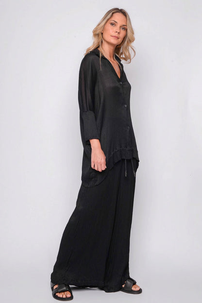 261.11.02 100% MODAL CRINKLE 100 BLACK