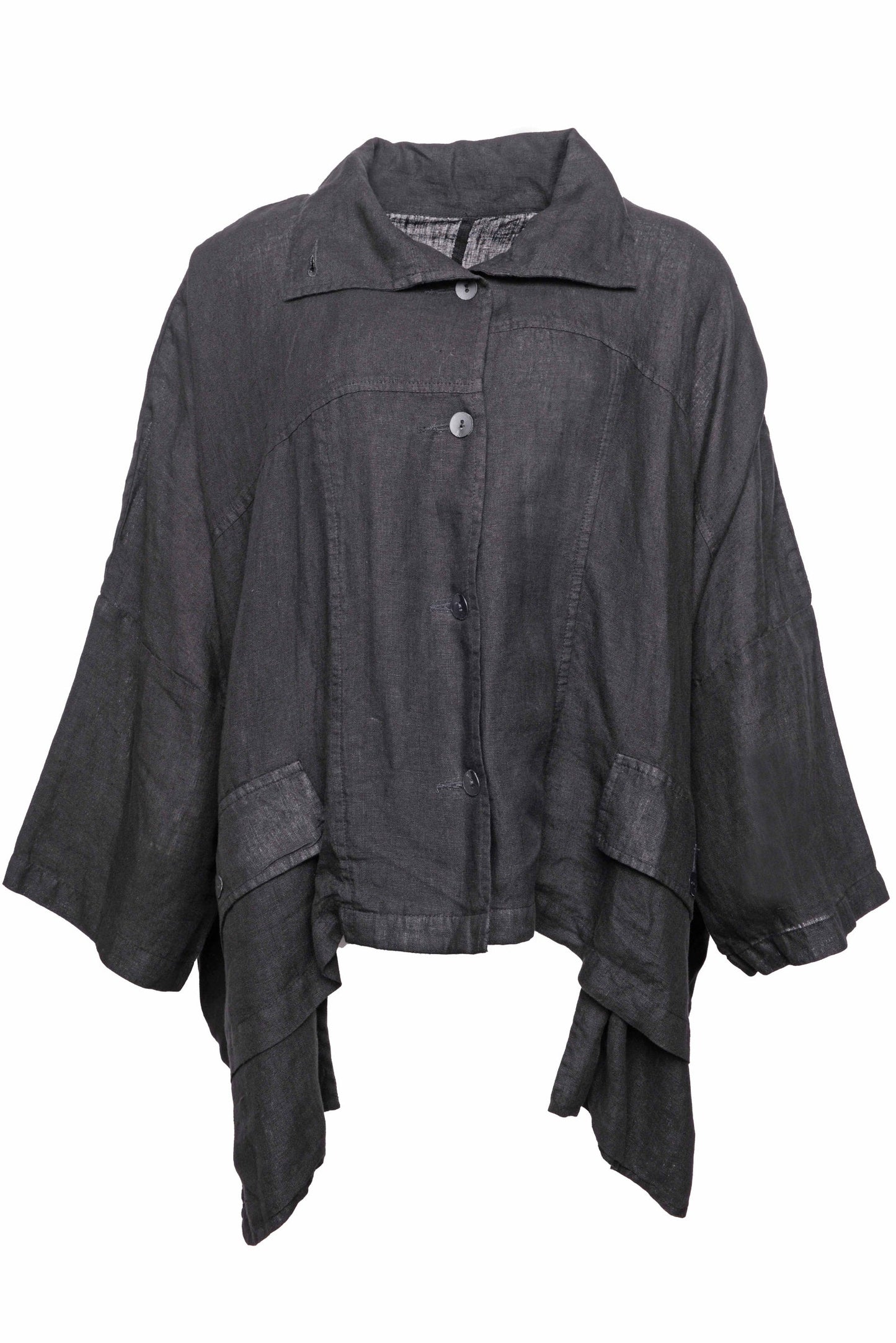 ID.03.03.02 woven 100% linen 100 BLACK