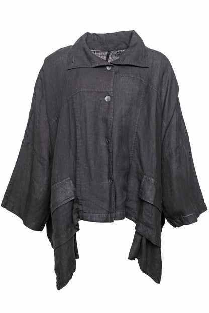 ID.03.03.02 woven 100% linen 100 BLACK