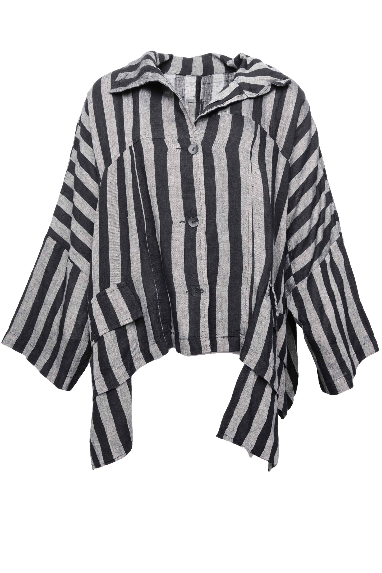 ID.03.03.02 woven 100% linen 180 STRIPE GREY