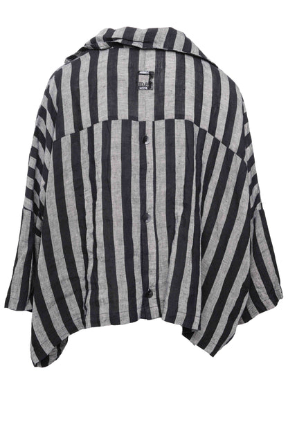 ID.03.03.02 woven 100% linen 180 STRIPE GREY